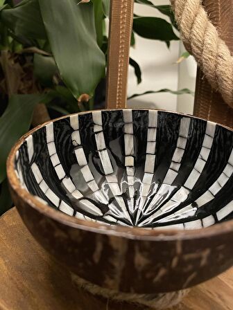 El Yapımı Hindistan Cevizi Kasesi Ve Kase Altlığı - Coconut Bowl - Bowl Kasesi - Çerezlik