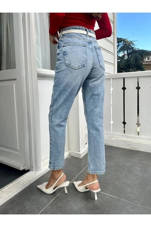 Kar Yıkama Boyfriend Jean Pantolon