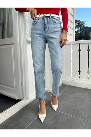 Kar Yıkama Boyfriend Jean Pantolon
