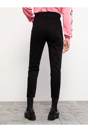 Kadın Siyah Yüksek Bel Love Me Ultra Esnek Mom Jean 2024