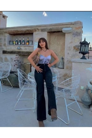 Yüksek Bel Siyah Kot Pantolon Siyah Salaş Jeans Likralı Esnek Palazzo