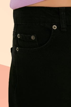 Silver Kadın Salaş Solmayan Siyah Süper Yüksek Bel 90's Wide Leg Comfort Likralı Palazzo Jeans
