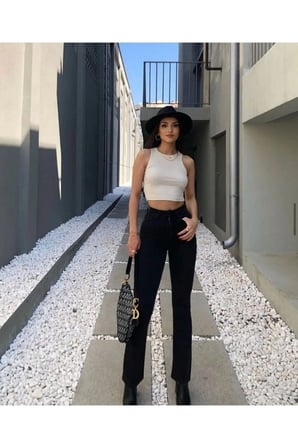 Trend Jean Isabella Zero Max Kadın Siyah İspanyol Paça Jeans Likralı Esnek Kot Pantolon(tam kalıp)