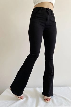 Jean Trend Zero Max Full Likra Ispanyol Paça Jean-Siyah