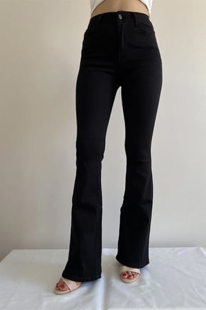 Jean Trend Zero Max Full Likra Ispanyol Paça Jean-Siyah