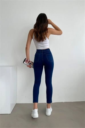 Kadın Tanya X Skinny Jean Pantolon Lacivert (1 BEDEN KÜÇÜK ALINIZ)