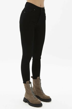 Tess Black Çok Likralı Kalın Siyah Skinny Jeans