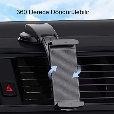 Araç içi telefon ve tablet tutucu silikon güçlü vantuz ayarlanabilir kaymaz evrensel uyum
