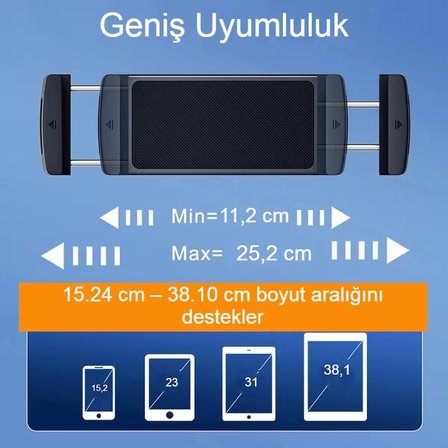 Araç içi telefon ve tablet tutucu silikon güçlü vantuz ayarlanabilir kaymaz evrensel uyum