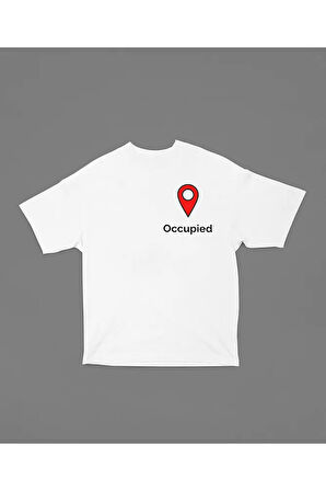 Occupied Baskılı Unisex Oversize Tişört