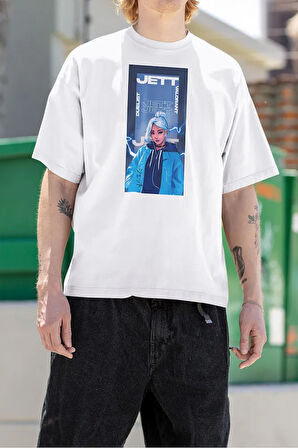 Jett Valorant Karakter Baskılı Oversize Unisex Tişört
