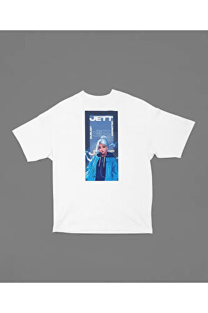 Jett Valorant Karakter Baskılı Oversize Unisex Tişört