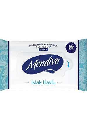 Mendiva Islak Havlu Mendil 56'lı 5 Adet