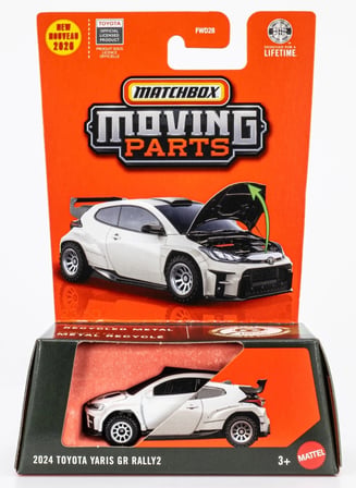 2026 Moving Parts 2024 Toyota GR Yaris Rally2 Beyaz Açılır Kaputlu Metal Model Araba