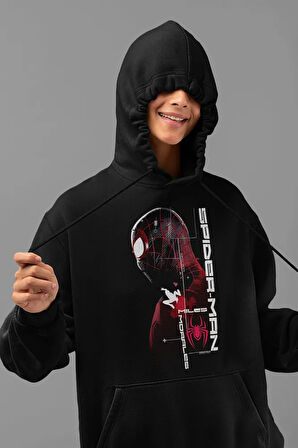 Spider-Man Baskılı Unisex Oversize Marvel Hoodie