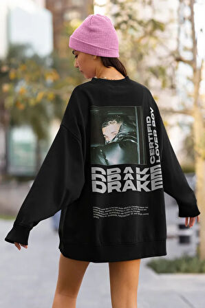 Drake Şarkıcı Baskılı Unisex Oversize Rapper Sweatshirt