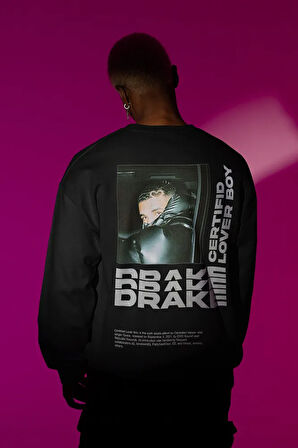 Drake Şarkıcı Baskılı Unisex Oversize Rapper Sweatshirt
