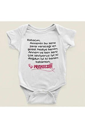 İyi Ki Doğdun Baba Yazılı Pamuklu Yumuşak Unisex Çıtçıtlı Body Zıbın