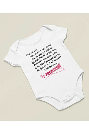 İyi Ki Doğdun Baba Yazılı Pamuklu Yumuşak Unisex Çıtçıtlı Body Zıbın