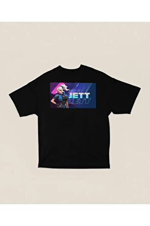 Jeett Baskılı Unisex Oversize Vallorant Karakter Tişört