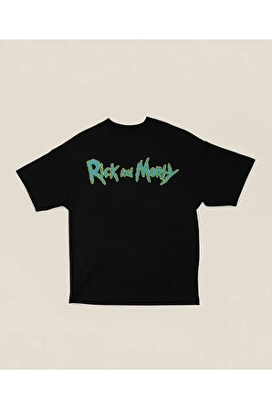 Rick And Morty Çizgi Film Baskılı Unisex Oversize Tişört