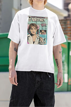 Britney Spears Baskılı Unisex Oversize Şarkıcı Tişört