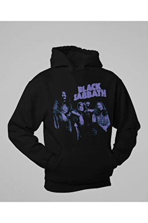 Black Sabbath Baskılı Unisex Oversize Rock Metal Hoodie