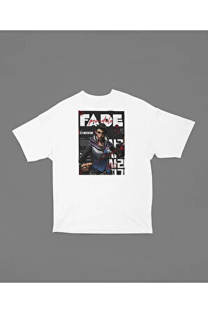 Initiator Fade Baskılı Unisex Oversize Valorannt Tişört