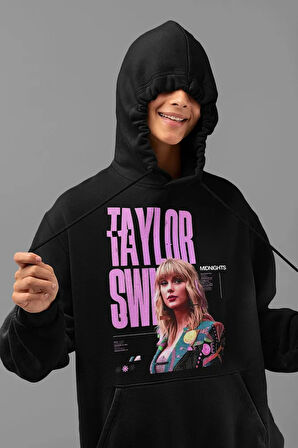 Taylor Swift Midnights Baskılı Unisex Oversize Şarkıcı Hoodie