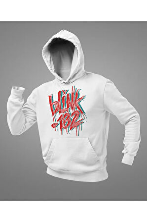 Blink-182 Grafiti Baskılı Unisex Oversize Hoodie