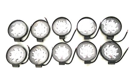 Point 9 Led Yuvarlak Projektör Off Road Çalışma Sis Lambası 27w 12-30v 10 Adet