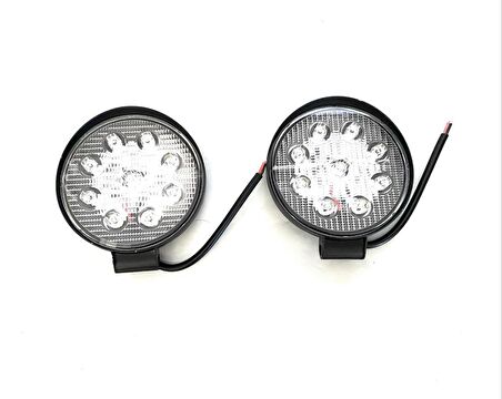 Point 9 Led Yuvarlak Projektör Off Road Çalışma Sis Lambası 27w 12-30v 2 Adet