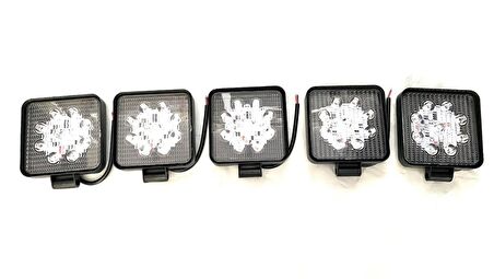 Point 9 Led Kare Projektör Off Road Çalışma Sis Lambası 27w 12-30v 5 Adet