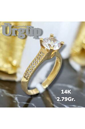 14AYAR 2.79Gram Altın Tektaş Yüzük
