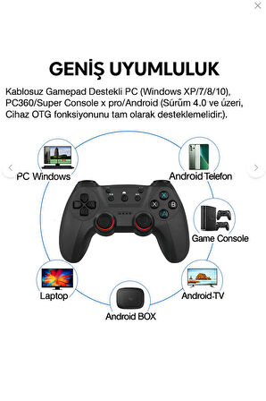 MYBLACK Çiftler Oyun Denetleyicisi Linux/android  Oyun Kutusu Pc Akıllı Tv Kutusu 2.4g Gamepad