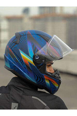 RAPID 2 OPTIK MAT MAVİ-MOR KASK