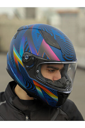 RAPID 2 OPTIK MAT MAVİ-MOR KASK