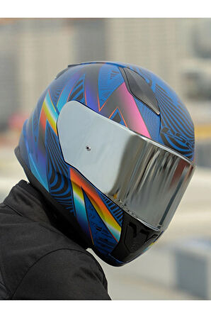 RAPID 2 OPTIK MAT MAVİ-MOR KASK