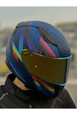 Rapıd 2 optık mat mavi-Mor kask