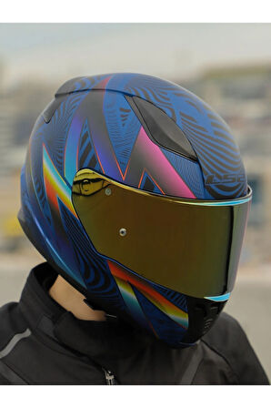 Rapıd 2 optık mat mavi-Mor kask