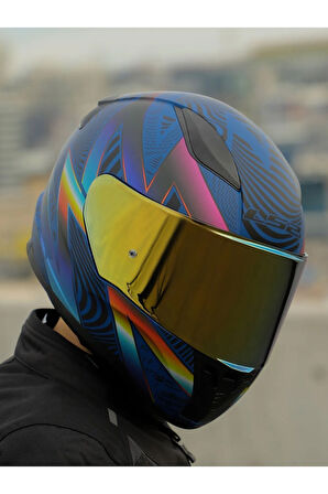 Rapıd 2 optık mat mavi-Mor kask