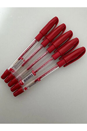 Tükenmez Kalem Soft Gel 0,7 MM Kırmızı (5 Adet)
