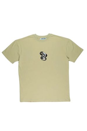 Lenithra Japan Tour Sırt Baskılı Unisex Oversize T-shirt Bej / XL