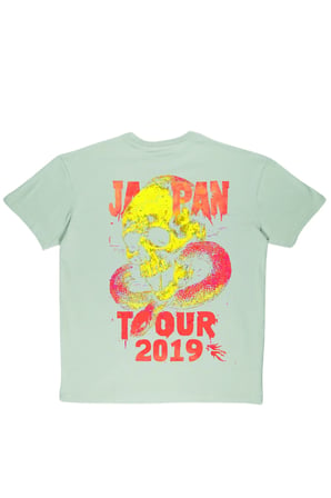 Lenithra Japan Tour Sırt Baskılı Unisex Oversize T-shirt Gri / XL