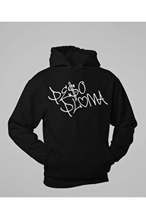 Peso Pluma Baskılı Unisex Oversize Rapper Hoodie