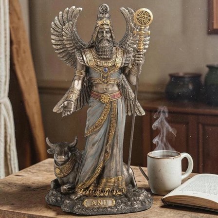 Dekoratif Anu Figürü Veronese Biblo – Mitolojik Tema Şık Salon Dekoru Poliresin Dekoratif Obje 13x9x23 cm