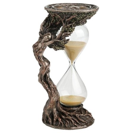 WISE Orman Perisi Kum Saati Dekoratif Obje – Poliresin Fantastik Tasarım – 15,5 cm