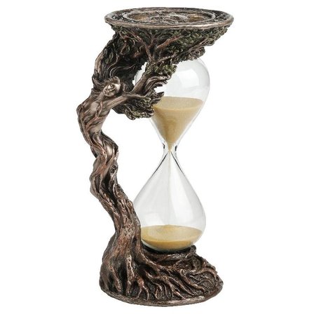 WISE Orman Perisi Kum Saati Dekoratif Obje – Poliresin Fantastik Tasarım – 15,5 cm
