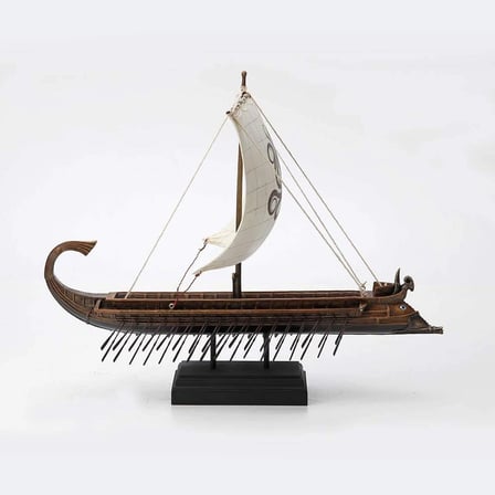WISE Antik Yunan Yelkenli Gemi Dekoratif Obje – Mitoloji ve Tarih Koleksiyonu – 35 cm