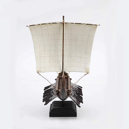 WISE Antik Yunan Yelkenli Gemi Dekoratif Obje – Mitoloji ve Tarih Koleksiyonu – 35 cm